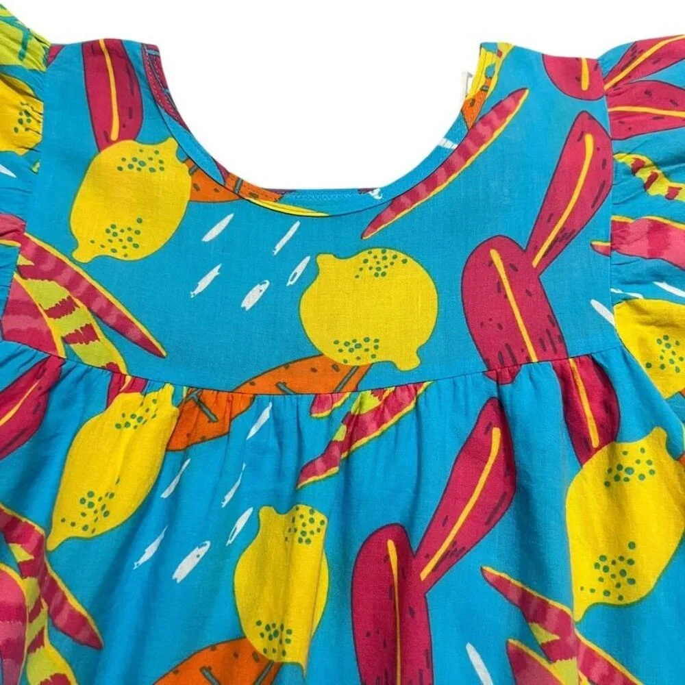 Nanai Girls 10Y Lemon Print Dress